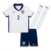 Maglia Calcio Inghilterra Kyle Walker #2 Prima Divisa Bambino Europei 2024 Manica Corta (+ pantaloncini)